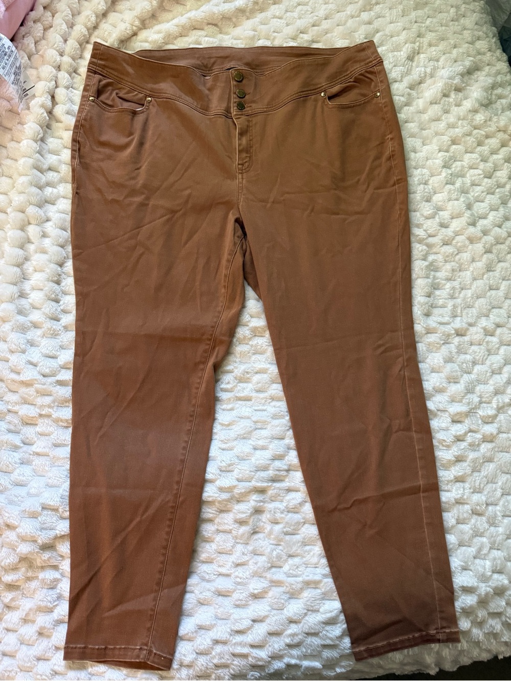 Lane Bryant Rust Brown High-Waist Skinny Jean